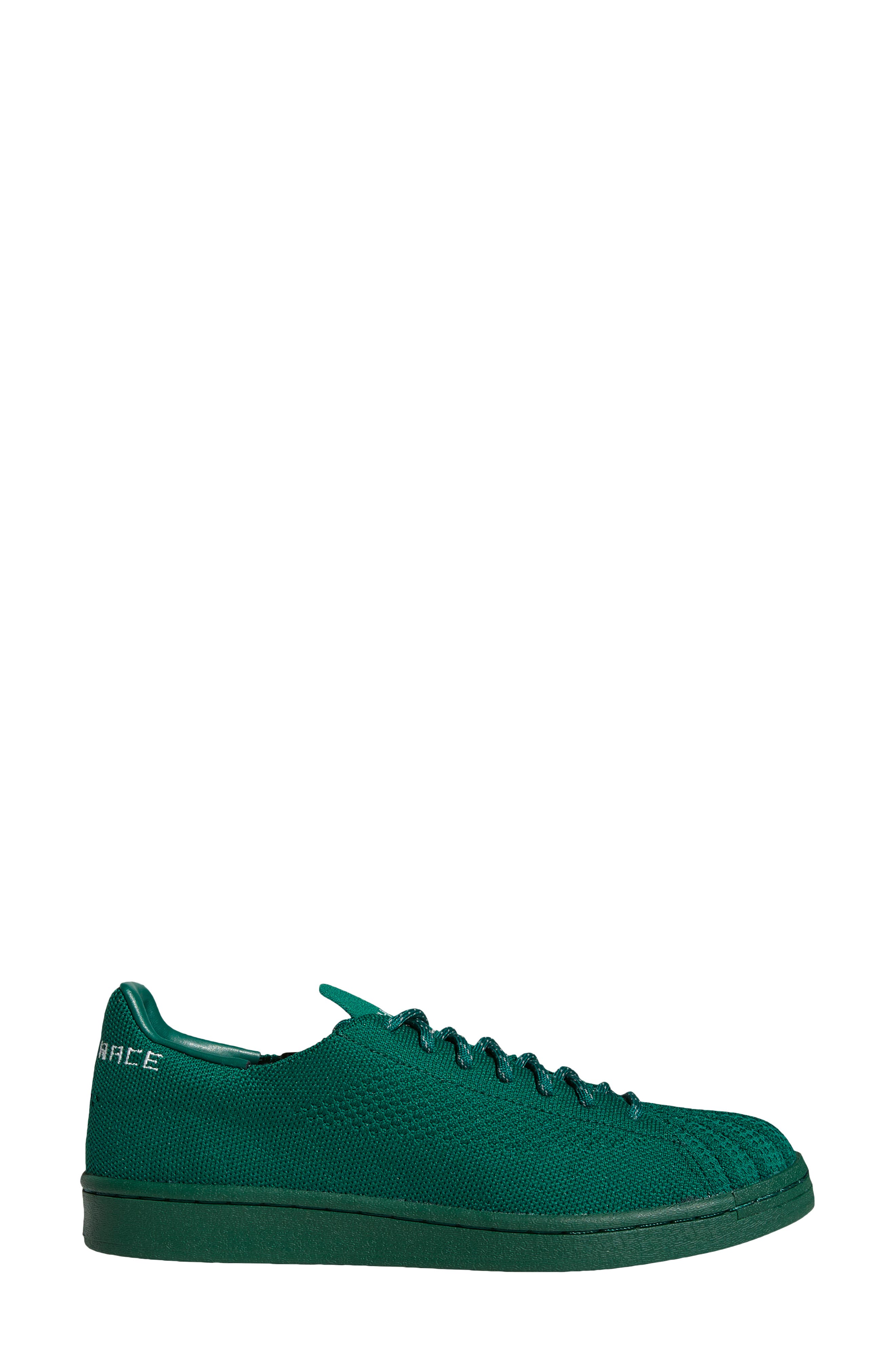 x Pharrell Williams Superstar Woven Sneaker, Alternate, color, DARK GREEN/ SKY TINT