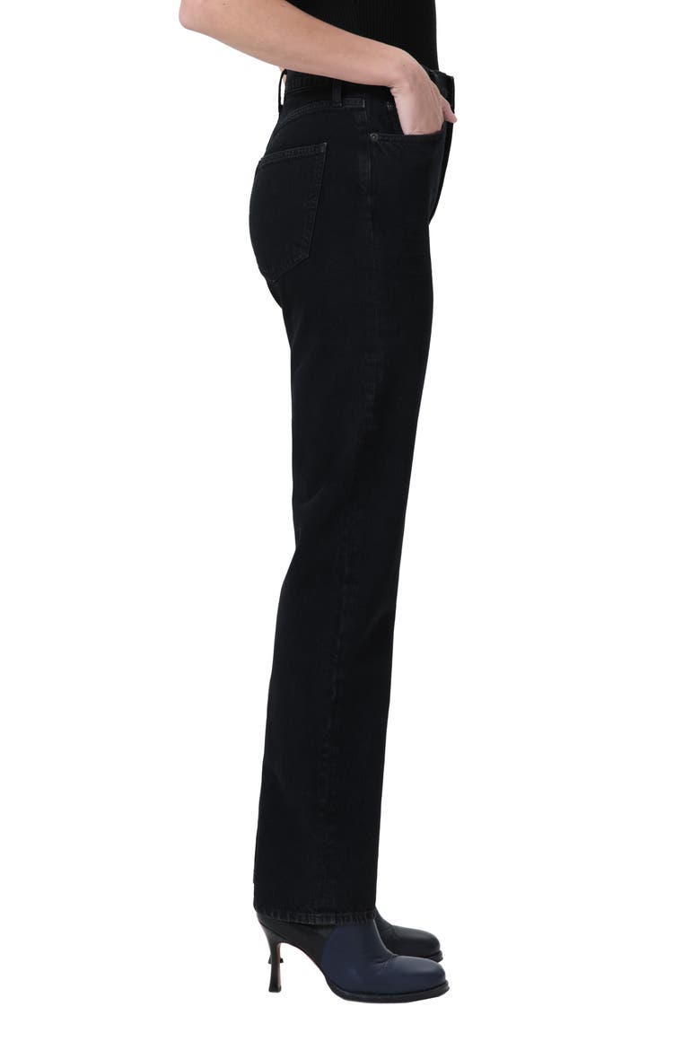 '90s Pinch Waist High Waist Straight Leg Jeans, Alternate, color, CRUSHED