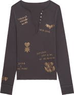 Tシャツ・カットソー Zadig & Voltaire Strass Beaded Cotton Top Stars Strass T Shirt - ZADIG & VOLTAIRE