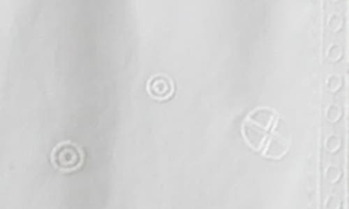 Reiss Kids' Elliot Jr. Embroidered Cutout Cotton Dress In Silver