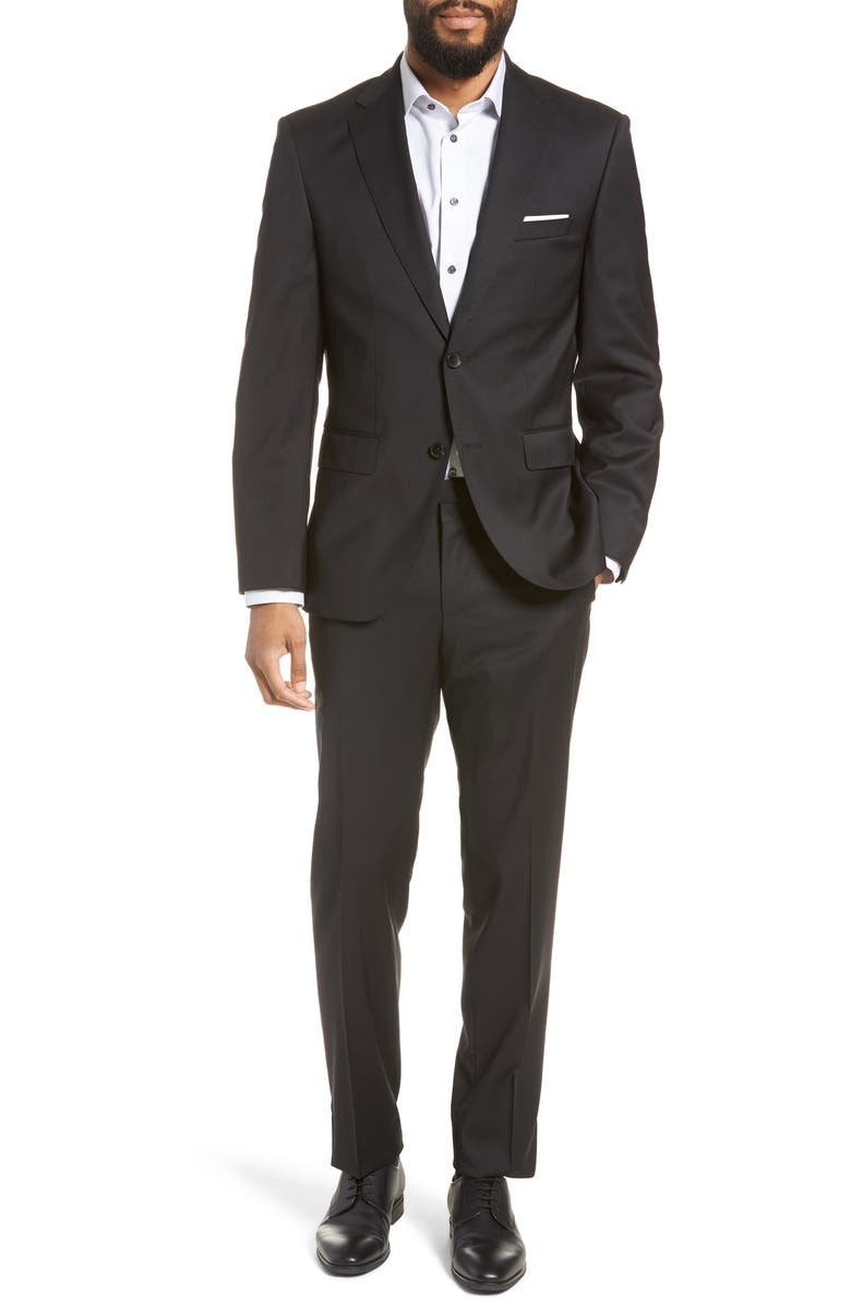 BOSS Johnstons/Lenon Regular Fit Solid Wool Suit, Main, color,