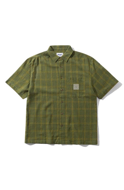 Equipment Check Short Sleeve Cotton & Linen Button-Up Shirt