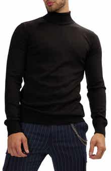 Roll Neck Rib Knit Sweater