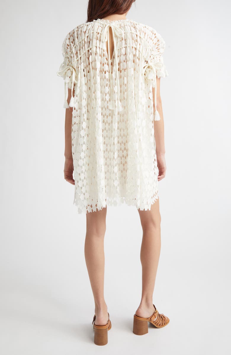 Ulla Johnson Layla Lace Trapeze Dress, Alternate, color, Chalk