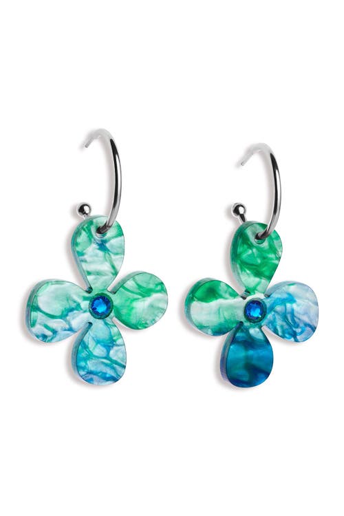 Toolally Daisy Hoop Earrings In Multi