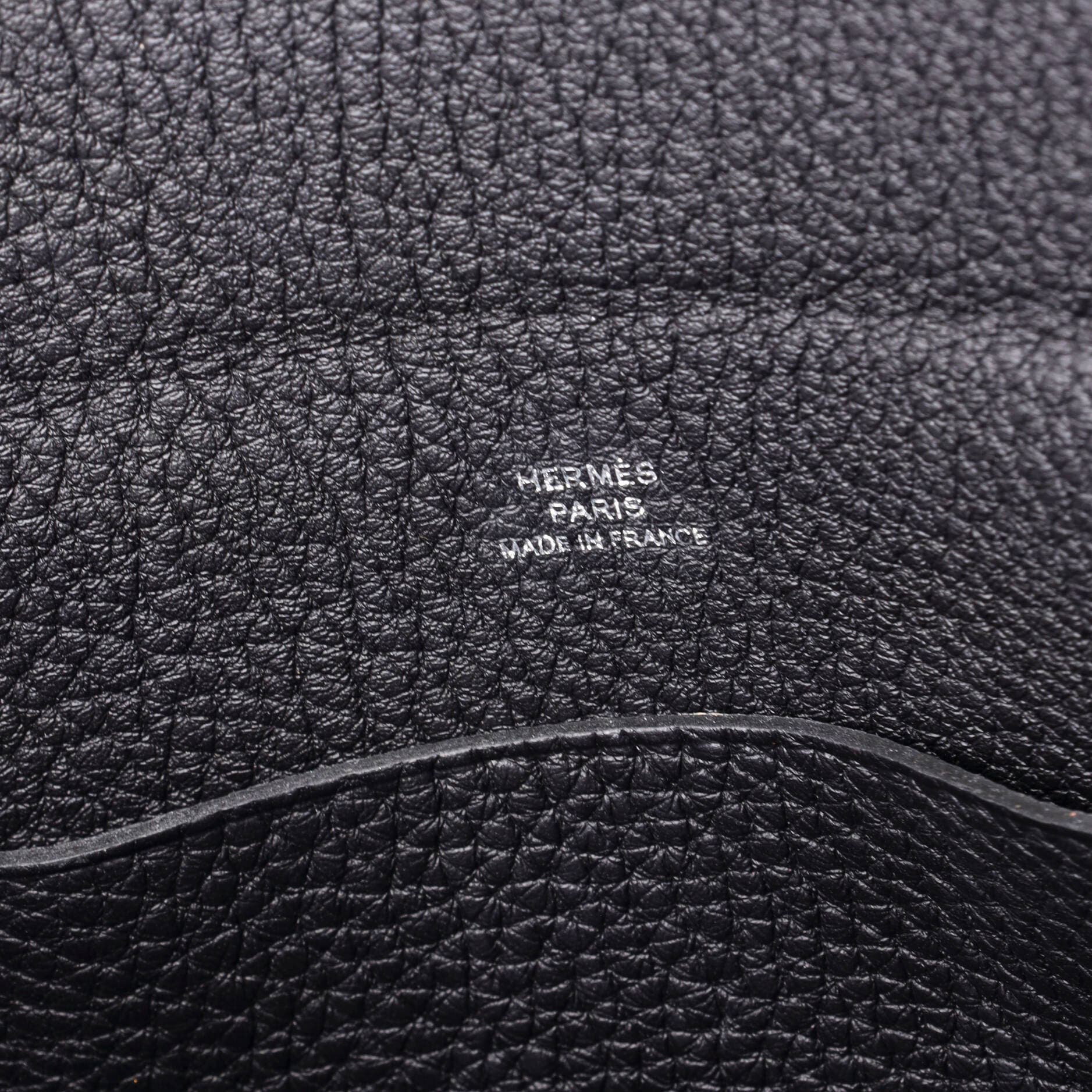 Pre-Owned Hermes Videpoches Bag Togo, Alternate, color, Noir