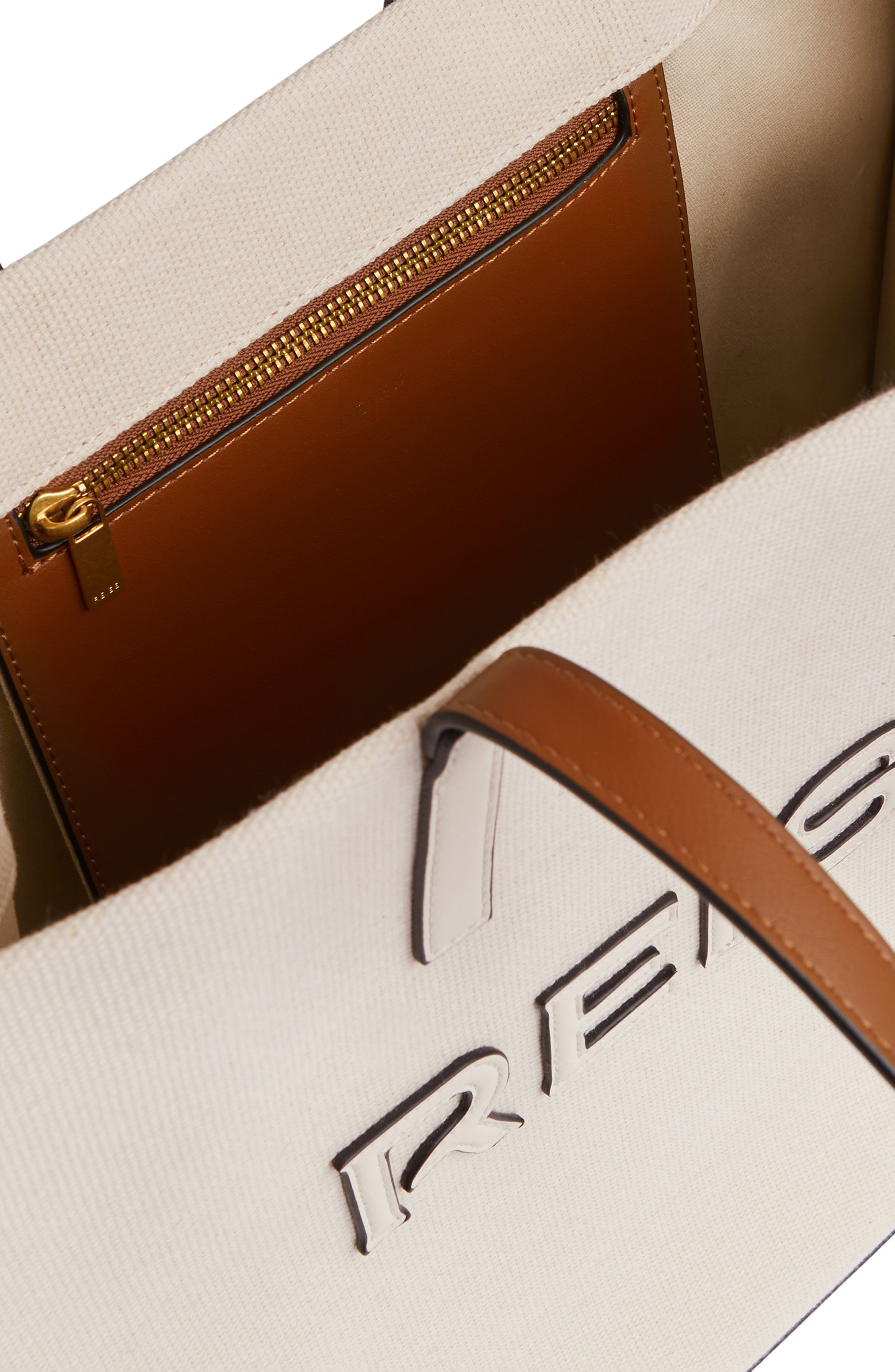 Reiss Lola Logo Canvas Tote, Alternate, color, Lolanatural