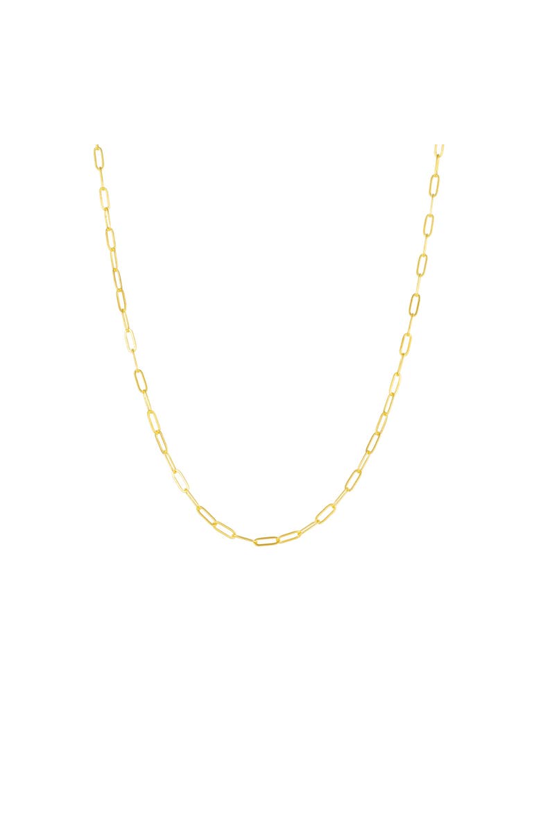 Spero London Sterling Silver Large Rectangular Chain Necklace, Main, color, Gold