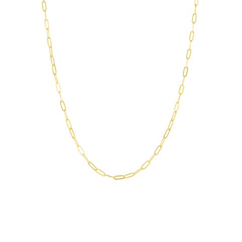 Sterling Silver Large Rectangular Chain Necklace