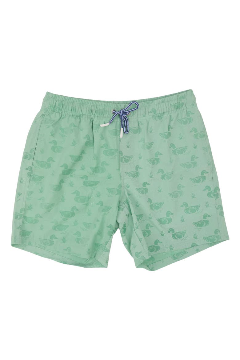 Men's UPF50+ Color Changing Performance Hybrid Swim Trunks, Alternate, color, Sage Mallards