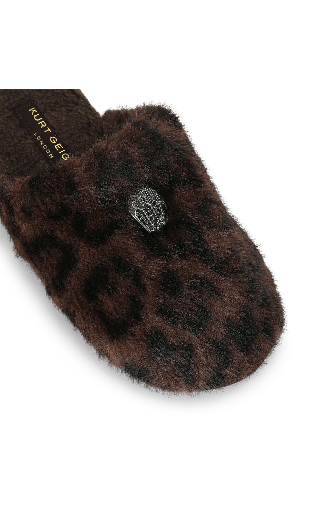 Kensington Faux Fur Slipper, Alternate, color, MEDIUM BROWN
