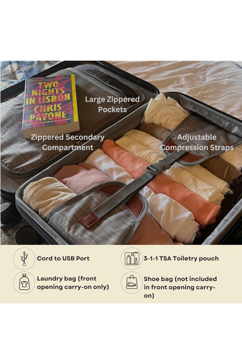 Montecito 2.0 Hardside Expandable Luggage, 21" Carry On, Alternate, color, Champagne