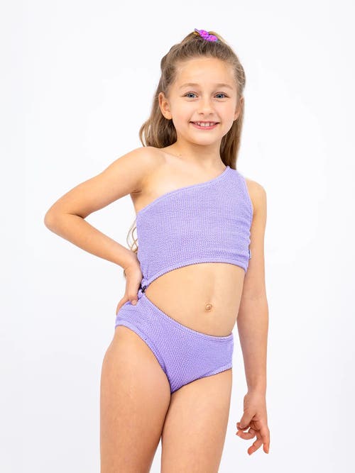 Limeapple Crinkle Cutout One Piece Swimsuit