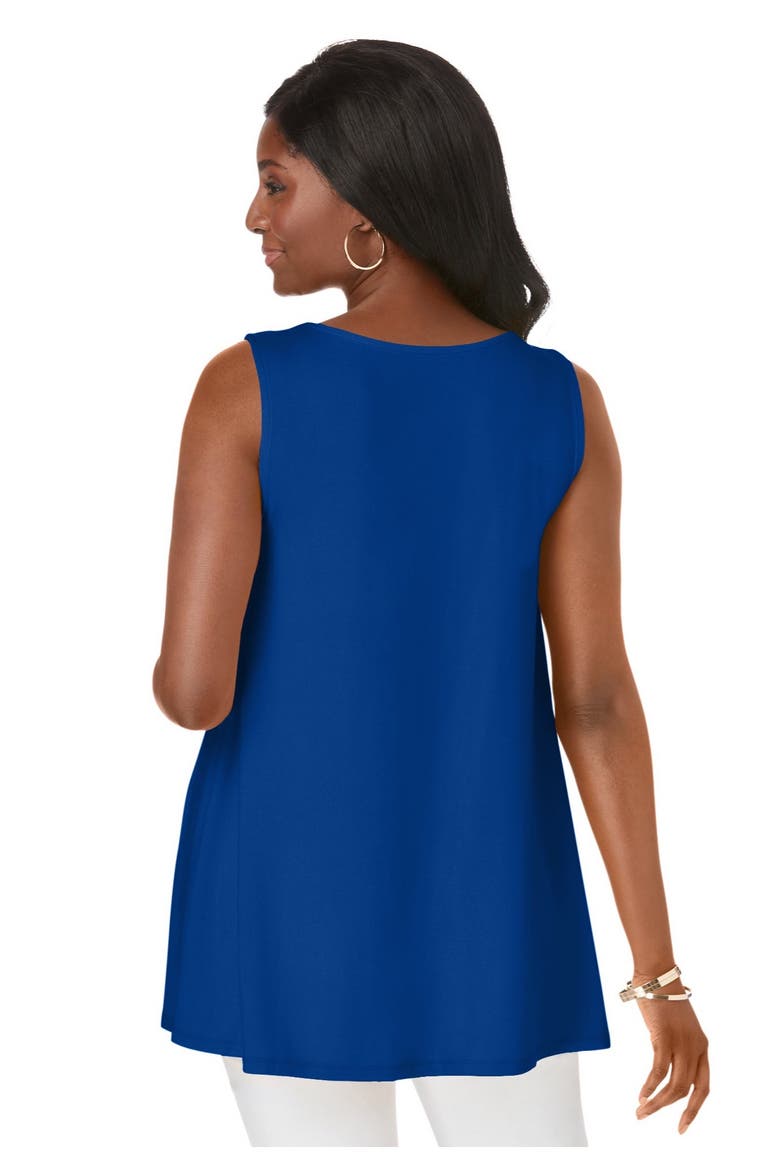 Stretch Knit Sleeveless Swing Tunic, Alternate, color, DARK SAPPHIRE