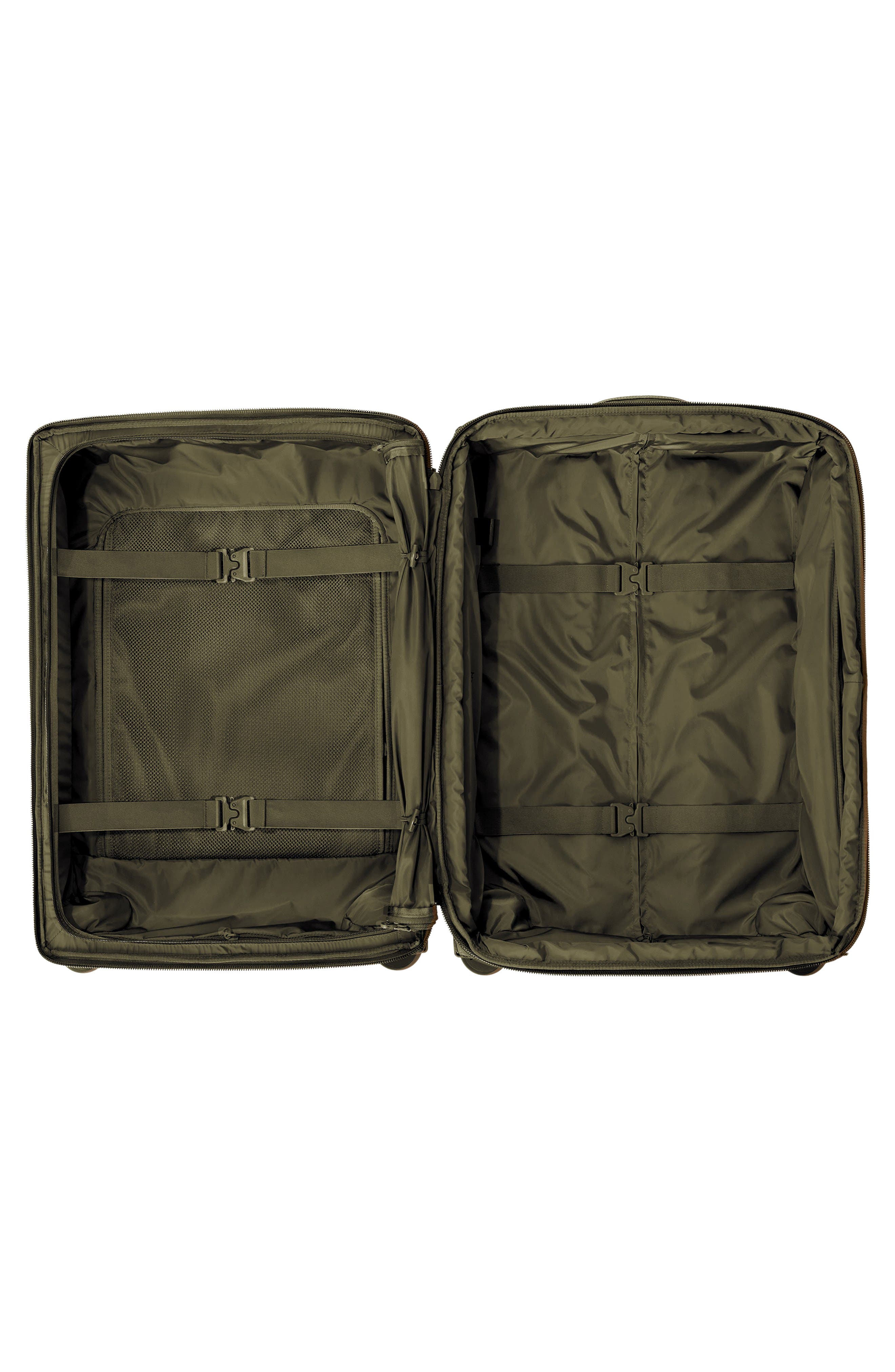 Dagne Dover Sydney Checked Rolling Luggage, Alternate, color, Dark Moss