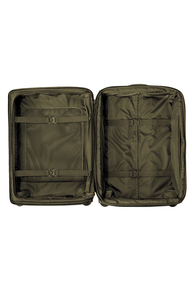 Sydney Checked Rolling Luggage, Alternate, color, DARK MOSS