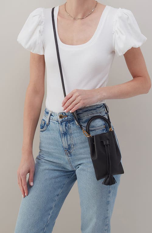 Hobo Eden Leather Phone Crossbody Bag In Black