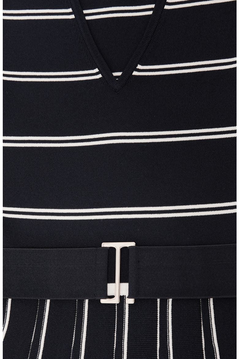 Mallory Mixed Stripe Dress, Alternate, color, NAVY/ IVORY