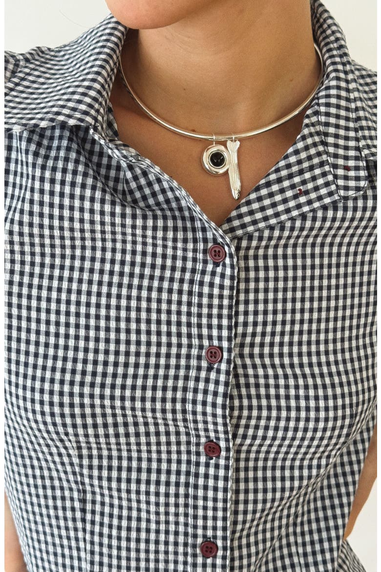 The Neck Cuff Necklace, Alternate, color, White Silver