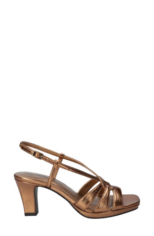 Easy Street Womens Valorie Heeled Sandals In Gold