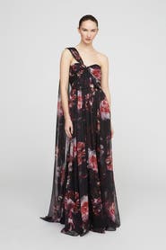 HALSTON Lina Chiffon Gown