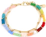 Panacea Multi-Row Beaded & Chain Bracelet