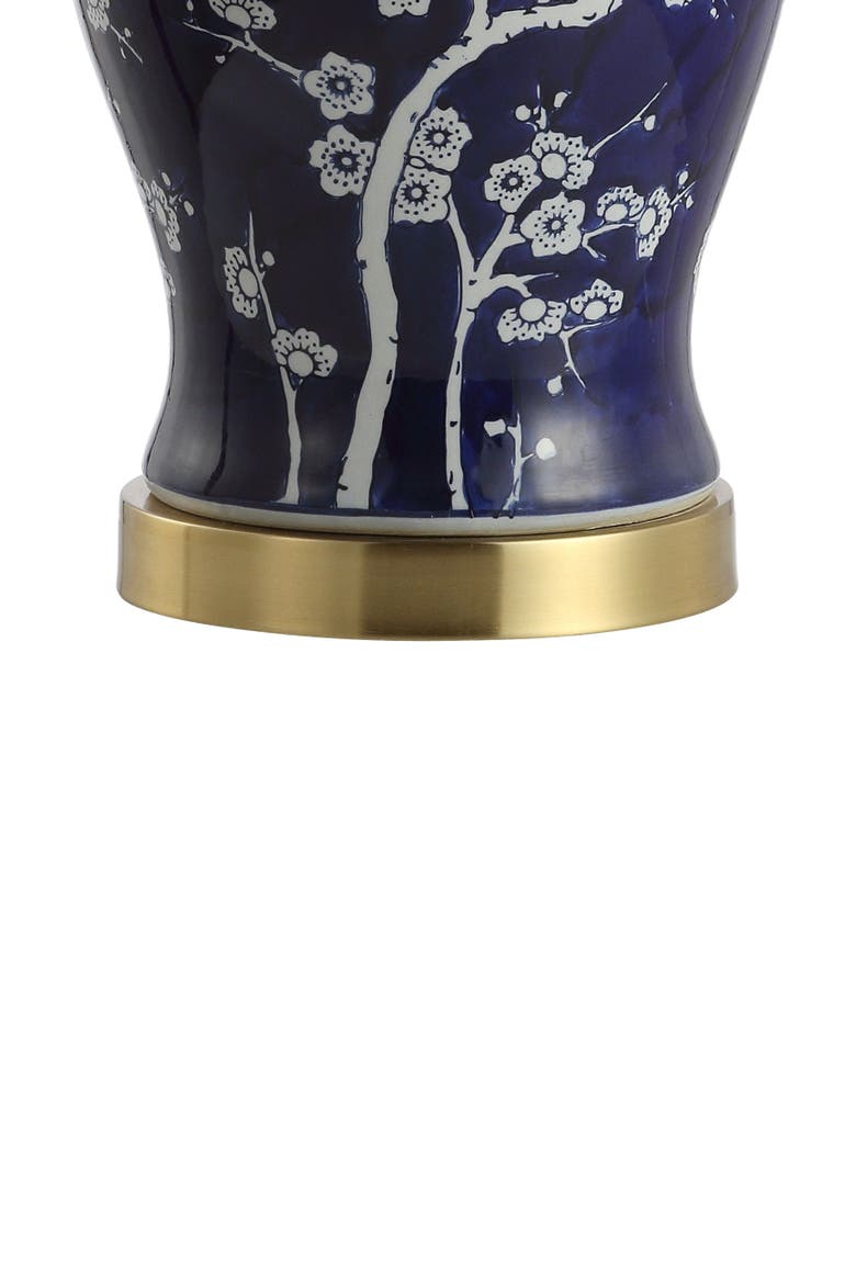 Gracie 29.5" Traditional Cottage Ceramic/Metal Ginger Jar LED Table Lamp, Alternate, color, White/Navy