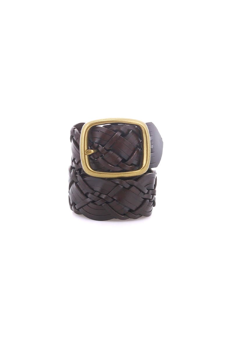 Alder Braided Belt, Main, color, Brown