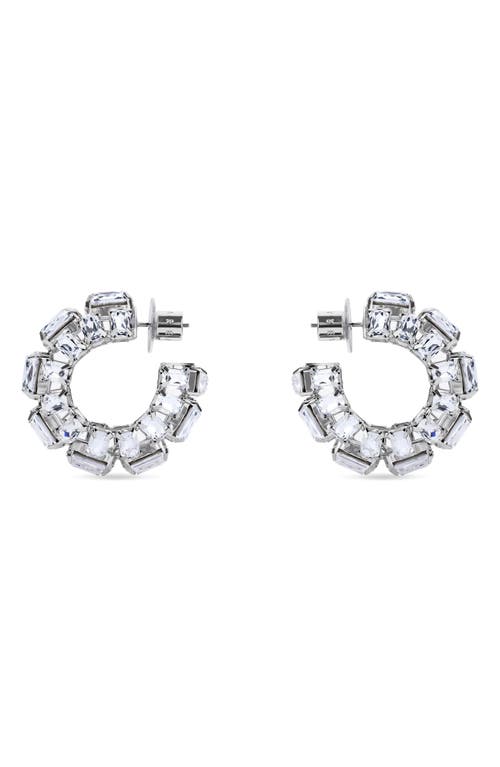 Area Small Crystal Hoop Earrings In Metallic