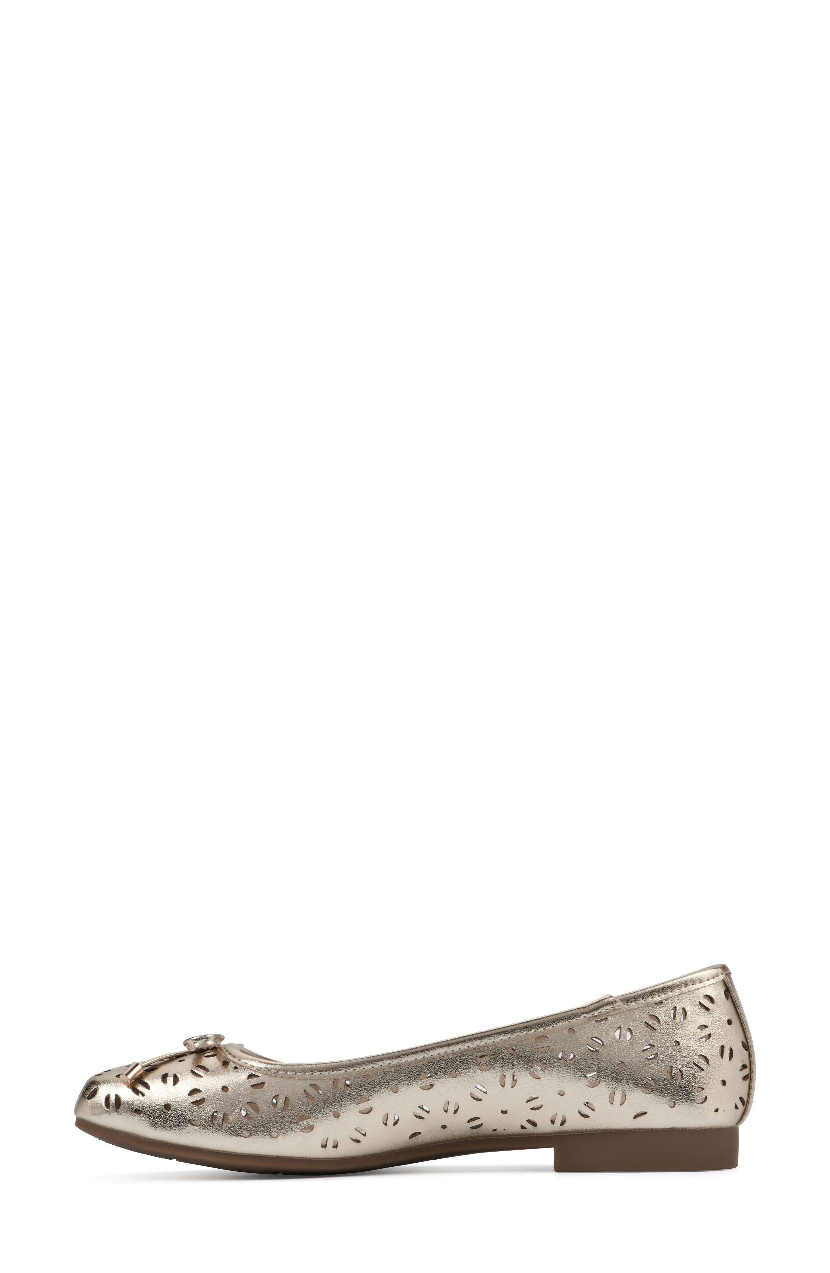 Bessa Square Toe Flat, Alternate, color, PLATINO/ METALLIC/ SMOOTH