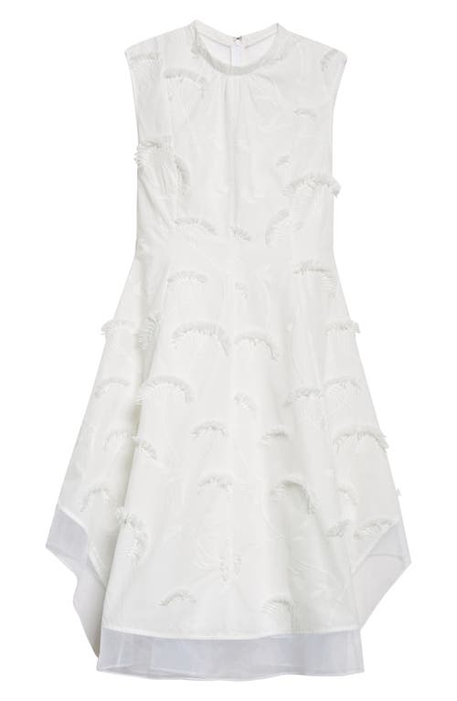 3.1 Phillip Lim Sleeveless Chiffon & Embroidery Dress In White