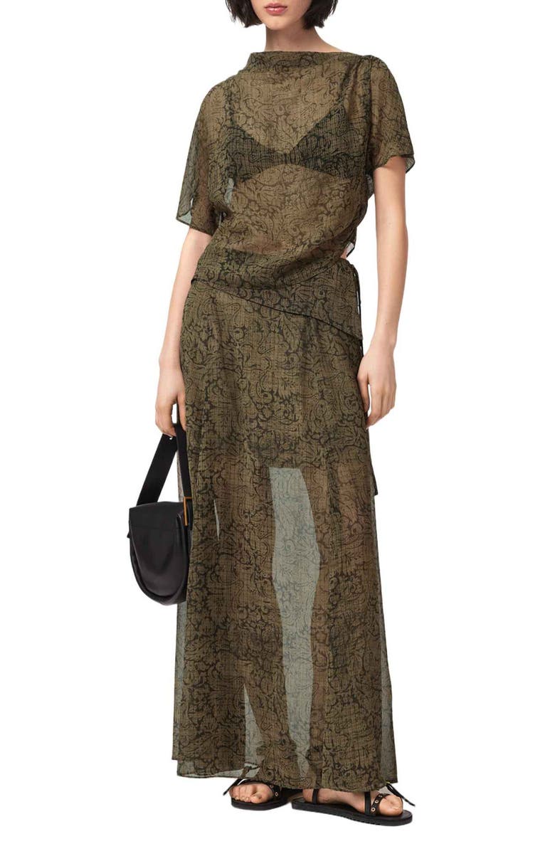 AllSaints Sali Sheer Woven Shirt, Alternate, color, 