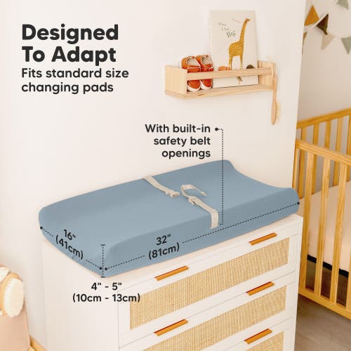 Keababies 2-pack Isla Changing Pad Covers In Steel