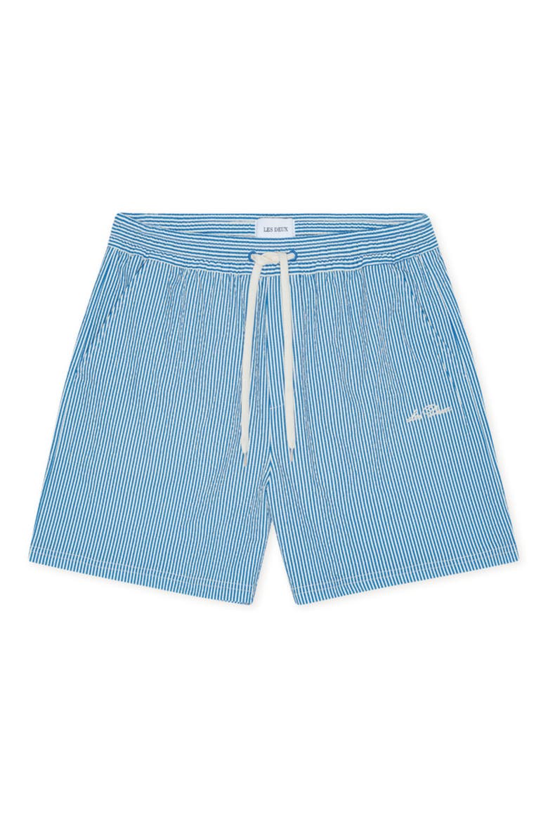 Stripe Seersucker Swim Shorts, Alternate, color, PALACE BLUE