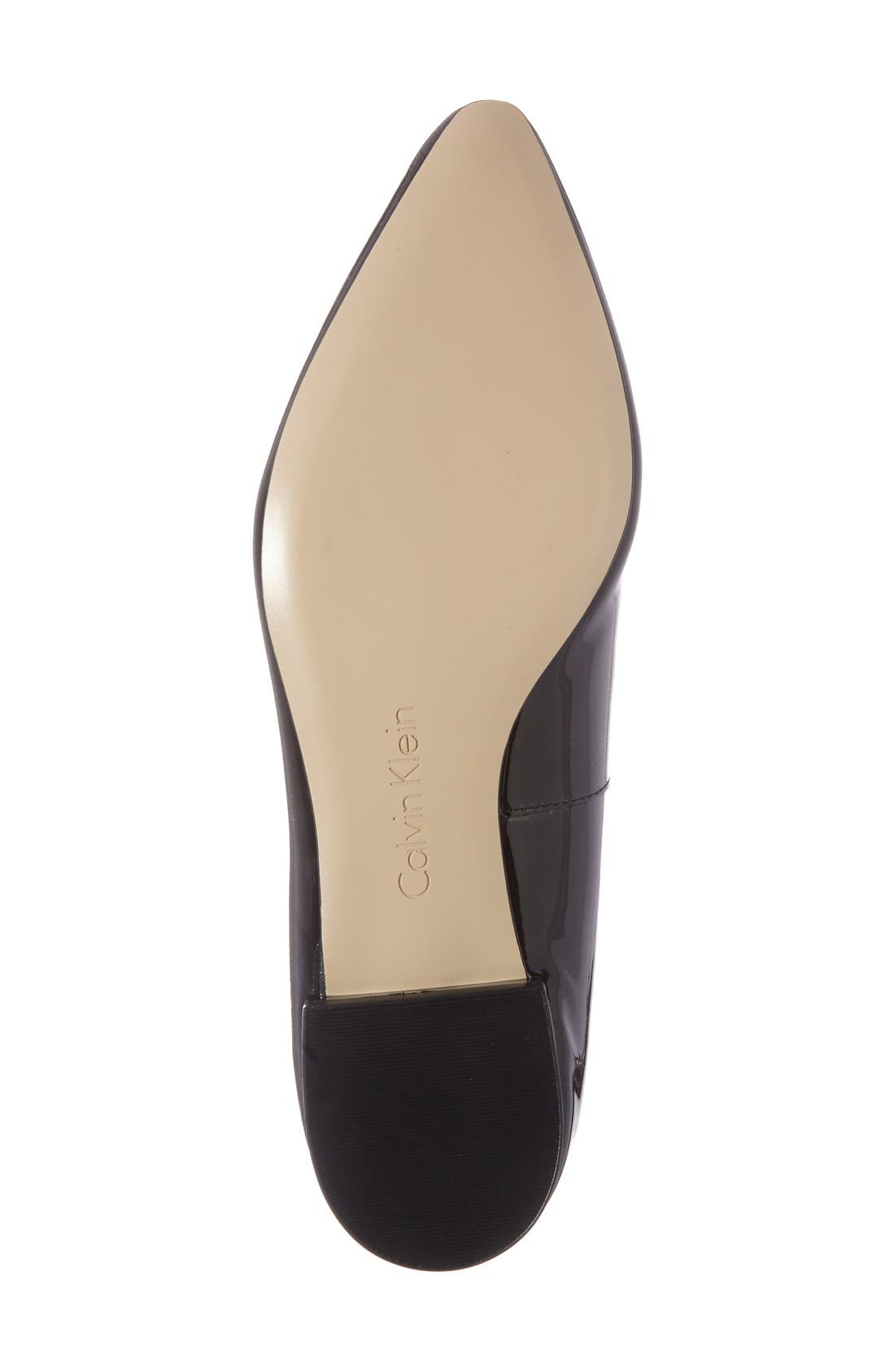 Calvin Klein 'Elin' Pointy Toe Loafer, Alternate, color, 