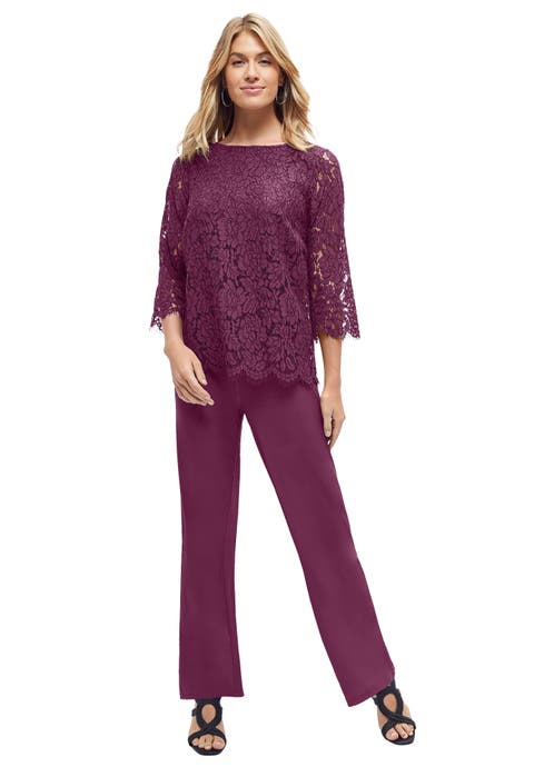 Popover Lace Jumpsuit (Plus Available)