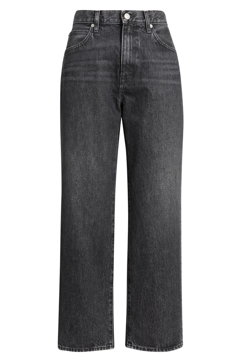 The Hang High Waist Ankle Straight Leg Jeans, Alternate, color, FRACTAL