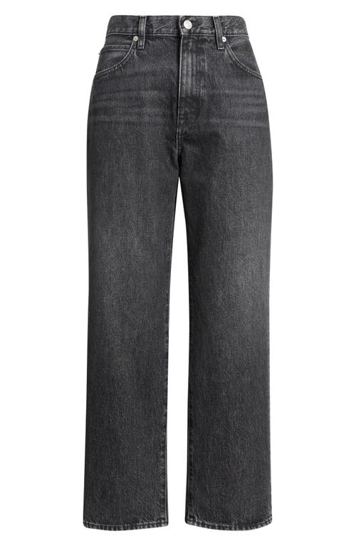 Frame The Hang High Waist Ankle Straight Leg Jeans In Gray