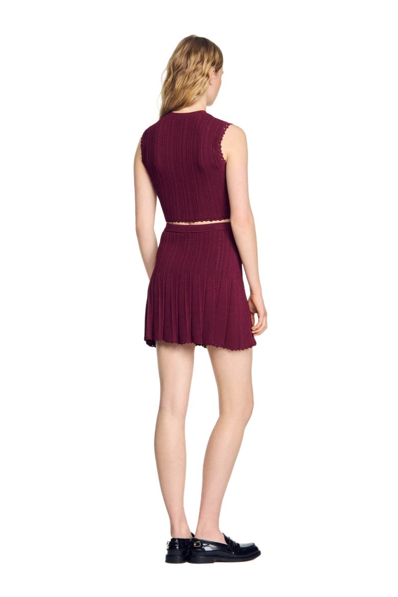 Sleeveless short sweater, Alternate, color, Bordeaux