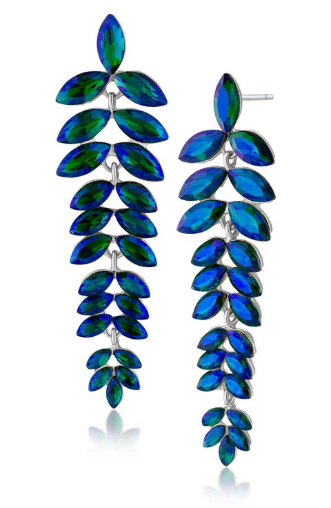 Tiered Marquise Crystal Drop Earrings