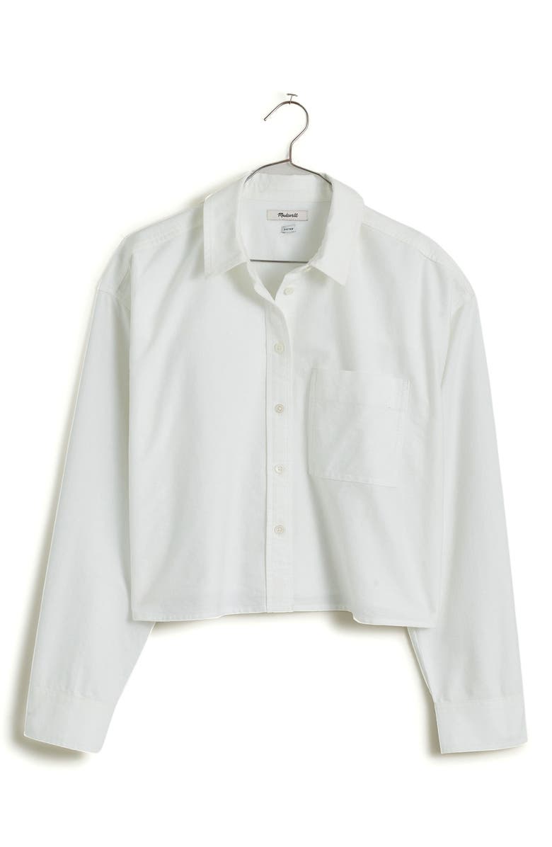 Madewell The Signature Oxford Crop Shirt, Alternate, color,