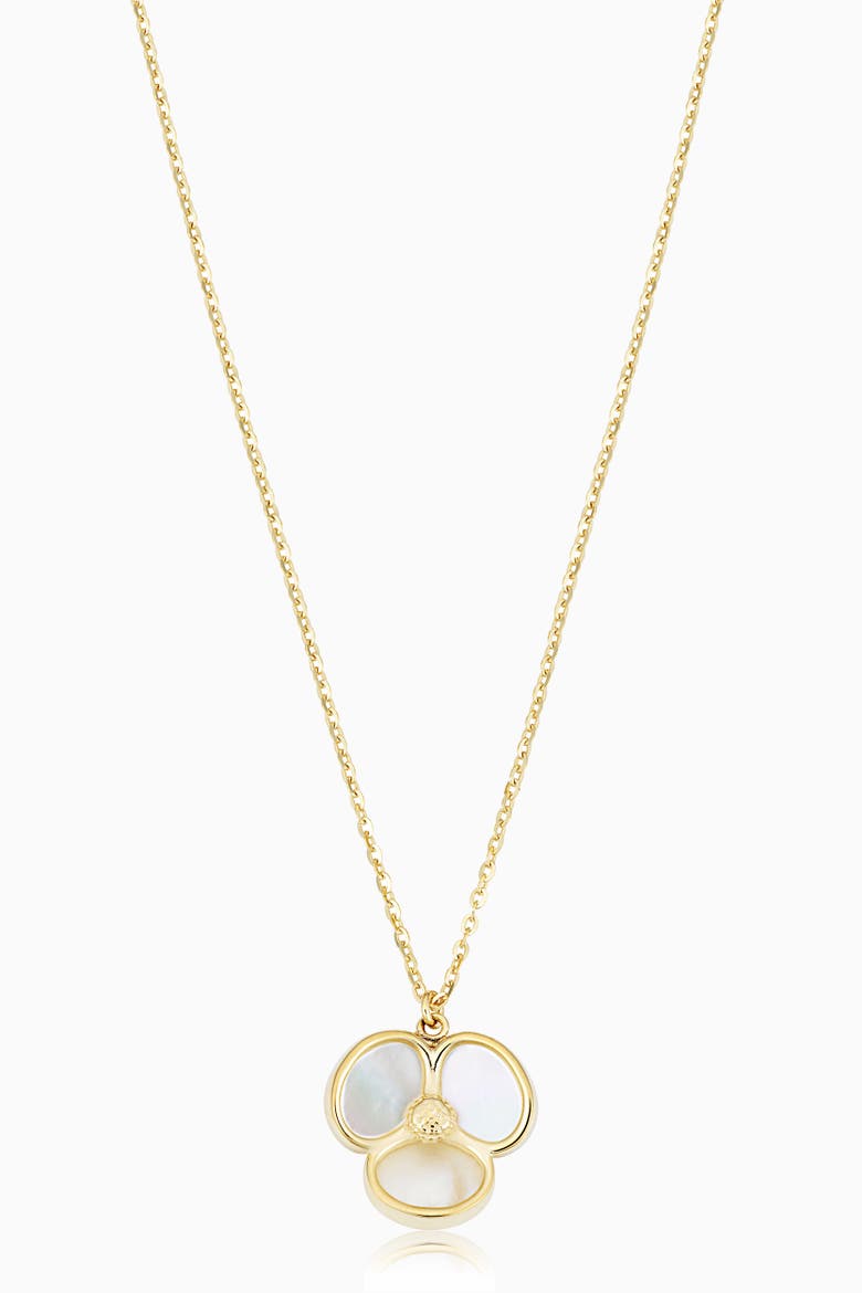 14K Yellow Gold Petals of Pearl Necklace, Main, color, Yellow Gold