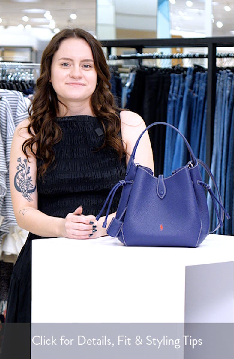 Small Polo Play Pebble Leather Crossbody Tote, sales video thumbnail