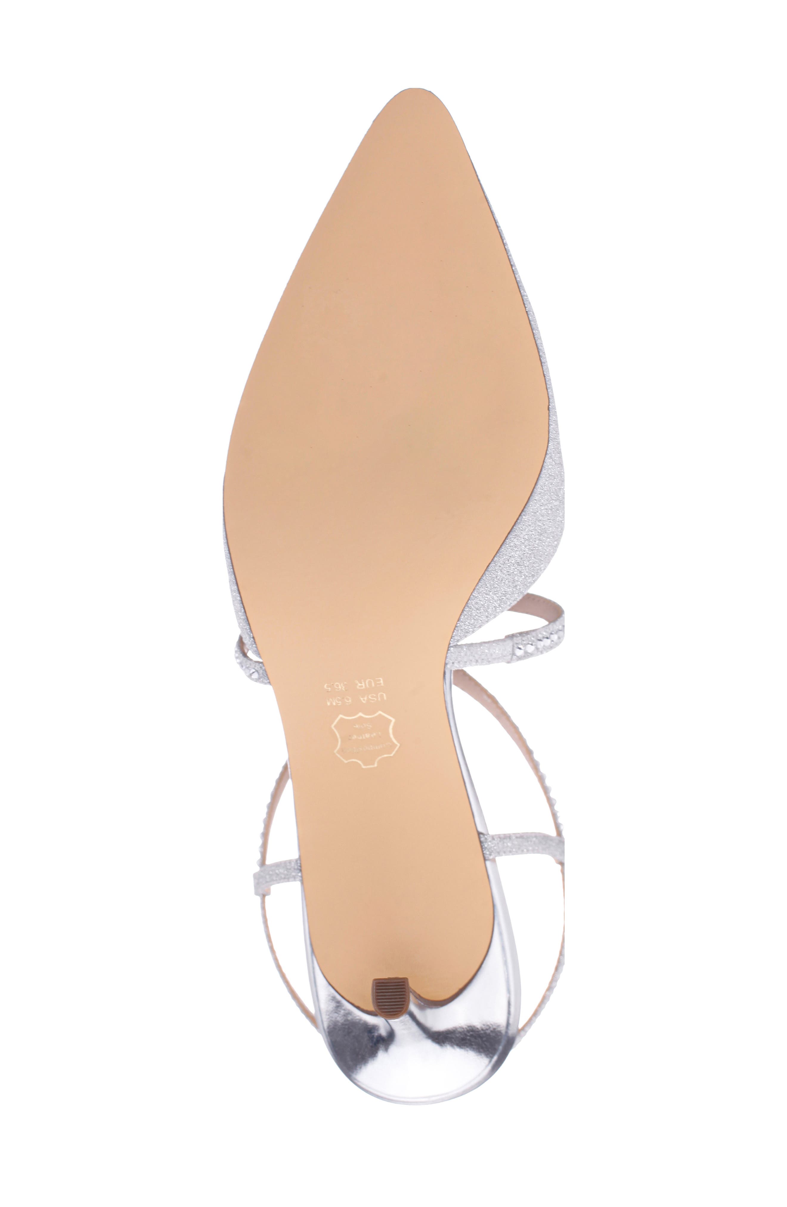 Nina Nichelle Strappy Slingback Pump, Alternate, color, Silver