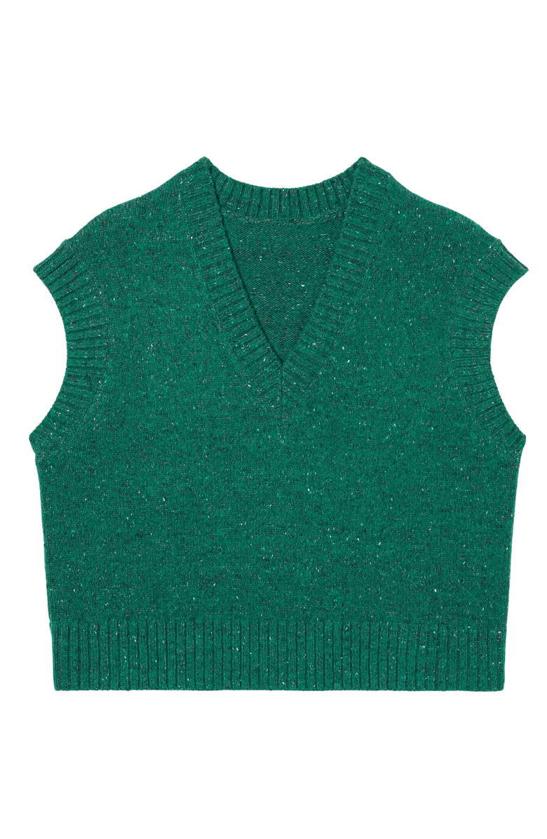 M.M.LaFleur Eloise Confetti Wool Vest, Alternate, color, Verdant