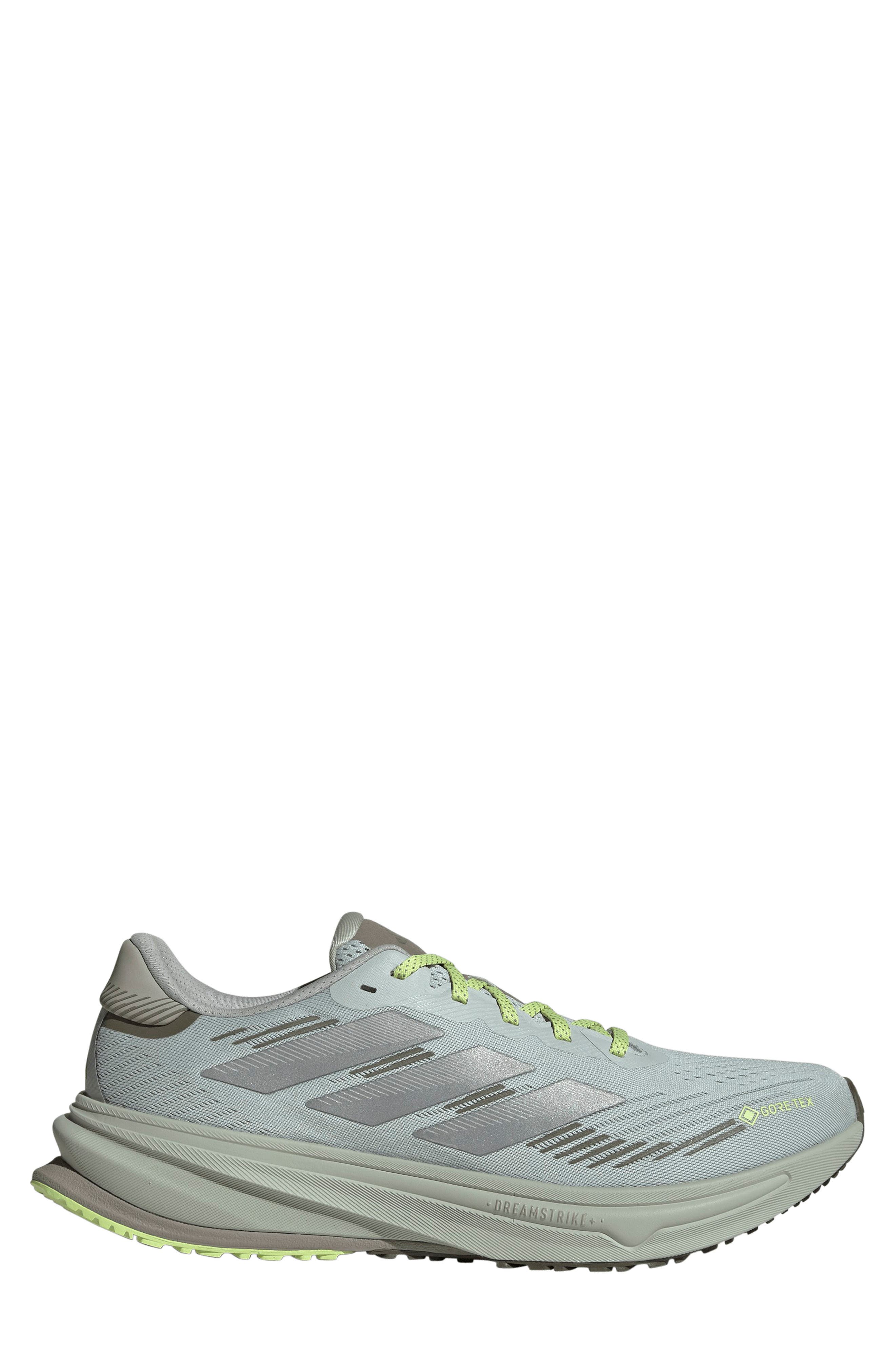 adidas Supernova Rise GTX Gore-Tex<sup>®</sup> Waterproof Running Shoe, Alternate, color, Silver/ Silver Metallic/ Olive