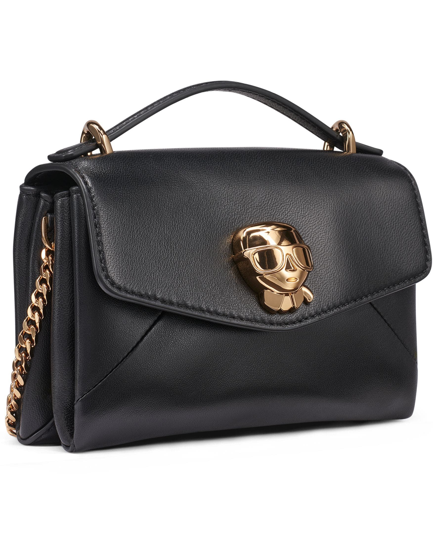 KARL LAGERFELD PARIS Chantaye Crossbody, Alternate, color, Black/Gold