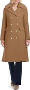 Vince Camuto Double Breasted Wool Blend Coat with Removable Faux Fur Collar