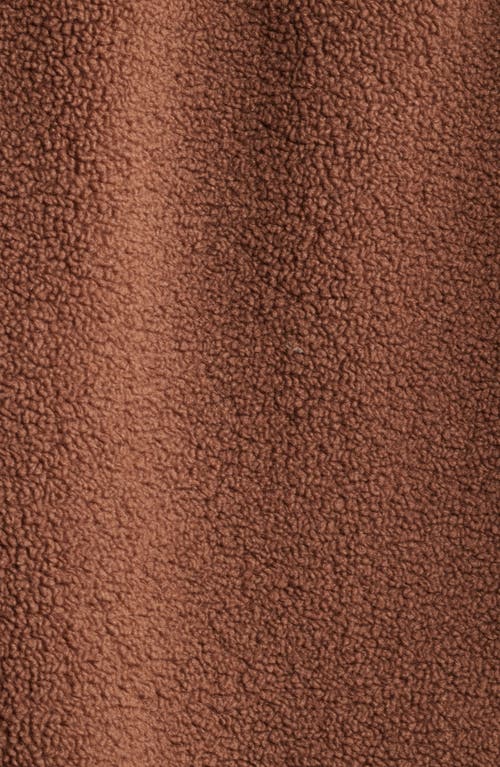 The Great . The Plush Teddy Fleece Car Coat In Brown