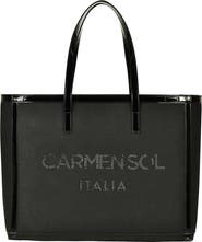 CARMEN SOL Roma Black Tote Bag